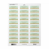 Mint Faux Gold Glitter Etiket (Full Sheet)
