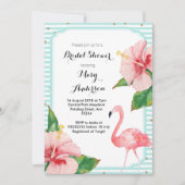 Mint Flamingo Bridal de kaart van de Uitnodiging v (Voorkant)