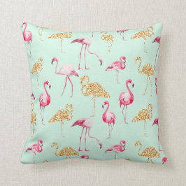 Mint, Flamingo Print. Kussen