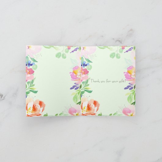 Mint Floral Bedankt (Binnen)