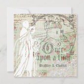 Mint Floral eens op een Uitnodiging van de Tijd va (Voorkant)