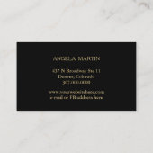 Mint Floral Gold Lijst Professional Visitekaartje (Achterkant)