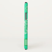 Mint Floral Monogram Case-Mate iPhone Case (Achterkant / rechts)