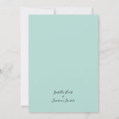 Mint Floral Waterverf Elegant Green Wedding Invit Kaart (Achterkant)