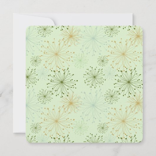 Mint Floral Whimsy bruiloft Kaart (Achterkant)