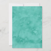 Mint Florals and Gold Foliage Wedding Kaart (Achterkant)