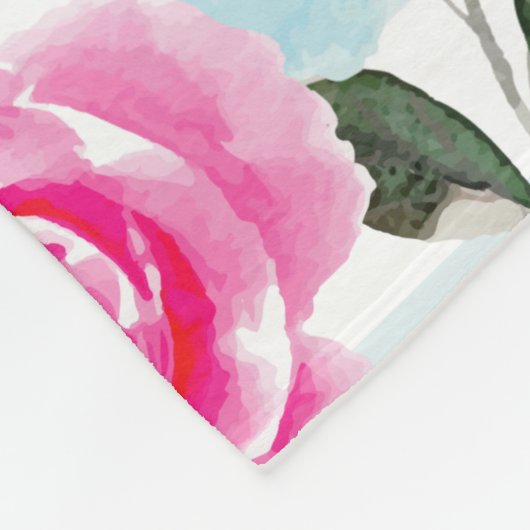 Mint Flower net gehuwde aankondiging Fleece Deken (Hoek)