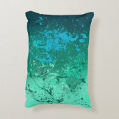 Mint Flurry Abstract Spat Kunst Accent Kussen (Achterkant (Verticaal))