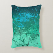 Mint Flurry Abstract Spat Kunst Accent Kussen (Voorkant(Verticaal))
