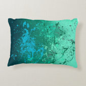Mint Flurry Abstract Spat Kunst Accent Kussen (Achterkant)
