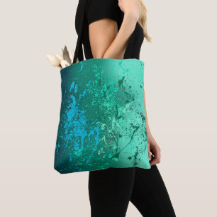 Mint Flurry Abstract Spat Kunst Tote Bag