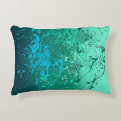 Mint Flurry: Abstract spatter art Accent Kussen (Voorkant)