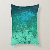 Mint Flurry: Abstract spatter art Accent Kussen (Voorkant(Verticaal))