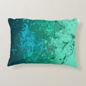 Mint Flurry: Abstract spatter art Accent Kussen (Achterkant)