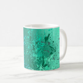 Mint Flurry Abstract Spatwerk Kunst Koffiemok