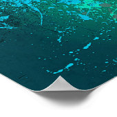 Mint Flurry Abstract Spatwerk Kunst Poster (Hoek)