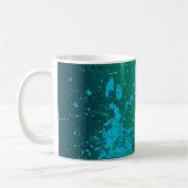 Mint Flurry Abstracte Spatart Koffiemok (Links)
