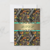 Mint Formele Camo Wedding RSVP-kaarten RSVP Kaartje (Voorkant)