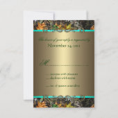 Mint Formele Camo Wedding RSVP-kaarten RSVP Kaartje (Achterkant)