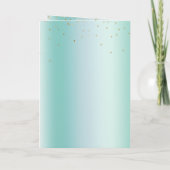 Mint Fox Bunny Love Glitter Sweetheart Christmas Kaart (Achterkant)