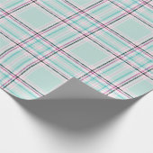 Mint Frost Plaid Wrapping Paper Roll Cadeaupapier (Hoek)