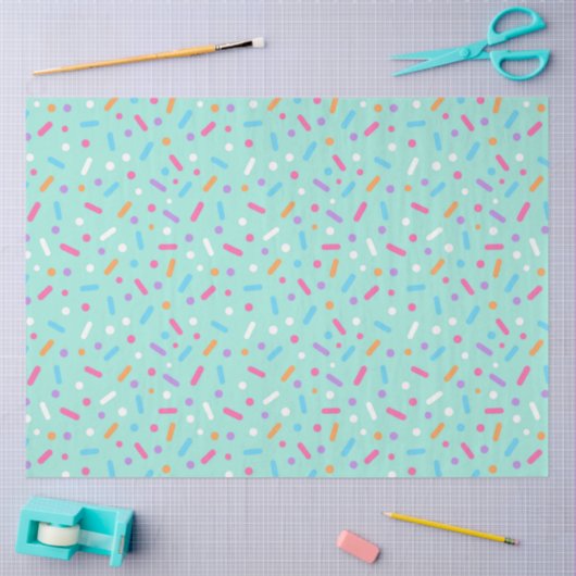 Mint Frosting Icing & Donut Sprinkles Tissuepapier (Craft)