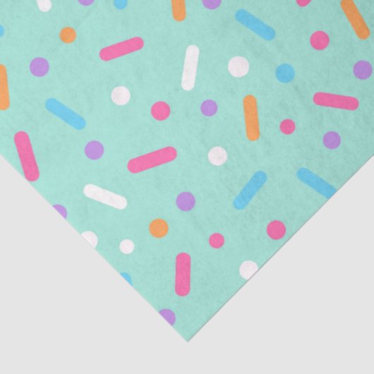 Mint Frosting Icing & Donut Sprinkles Tissuepapier (Detail)