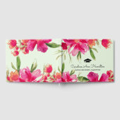 Mint | Fuchsia Floral Afstuderen Gastenboek (Volledig)