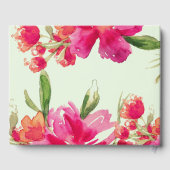 Mint | Fuchsia Floral Afstuderen Gastenboek (Achterkant)