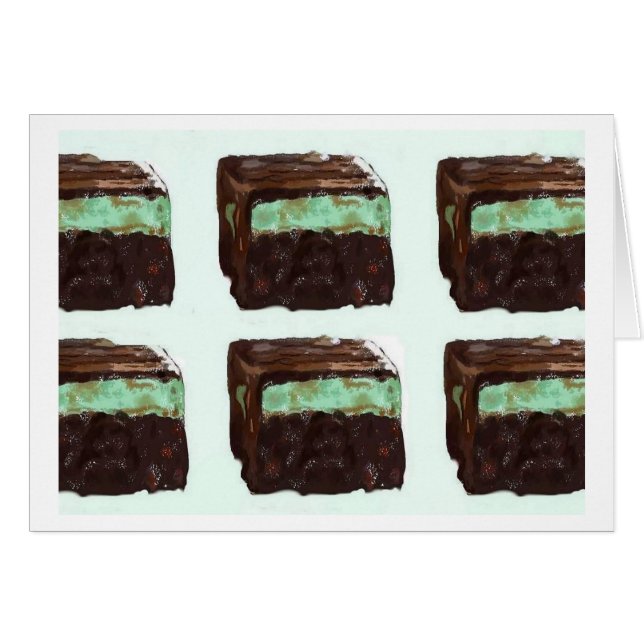 Mint Fudge Brownie Card (Voorkant Horizontaal)