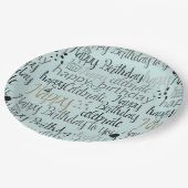 Mint Fun Happy Balloons Birthday Papieren Bordje (Gekanteld)