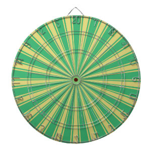 Mint Funky Sun Rays Retro Stripes Dartbord