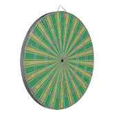 Mint Funky Sun Rays Retro Stripes Dartbord (Voorkant Links)