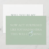 Mint Funny Bridesmaid / Maid of Honor proposal Kaart (Voorkant / Achterkant)