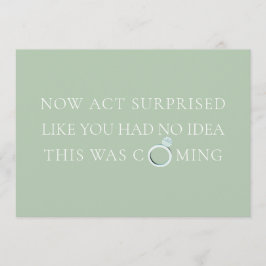 Mint Funny Bridesmaid / Maid of Honor proposal Kaart