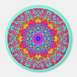 Mint Fuschia Mandala stijl magneet