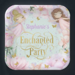 Mint, Garden fairy betoverij verjaardag Papieren Bordje<br><div class="desc">Borden voor gekantelde tuinschilderingen</div>