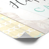 Mint & geel fijn hout — fijn hout — geel poster (Hoek)