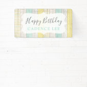 Mint & geel fijn hout — fijn hout — geel spandoek (Insitu)