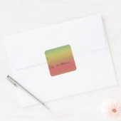 Mint geel koraal ombre cadeau Label (Envelop)