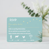 Mint Geel Succulent Bruiloft RSVP Menu Keuzen (Staand voorkant)