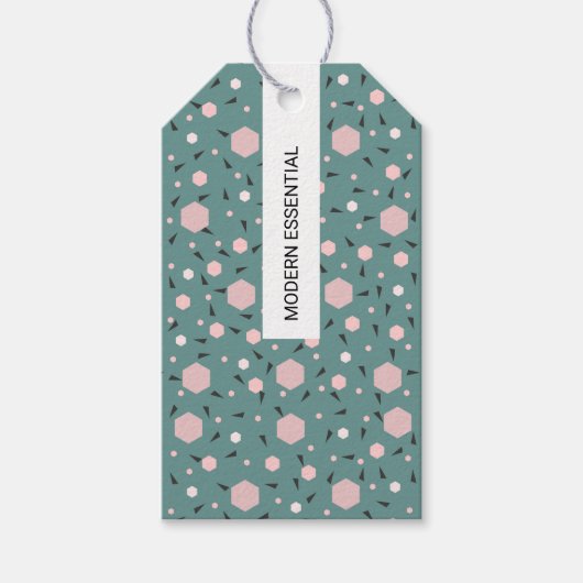 Mint Geo Editie Cadeaulabel (Voorkant)