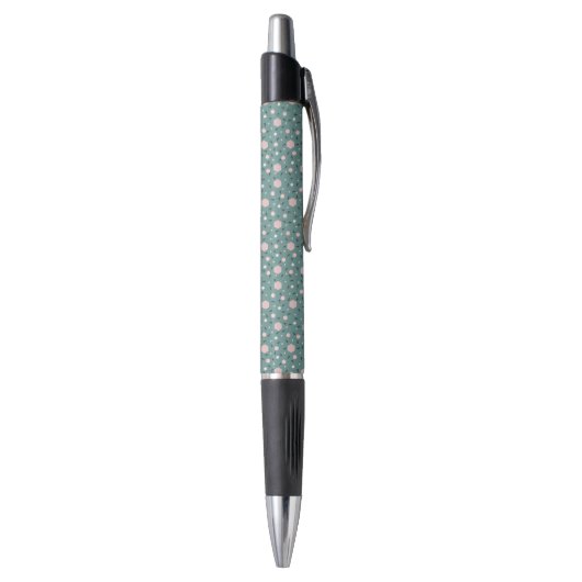 Mint Geo Hexagon & Charcoal Triangle Tie Pen (Achterkant (Verticaal))