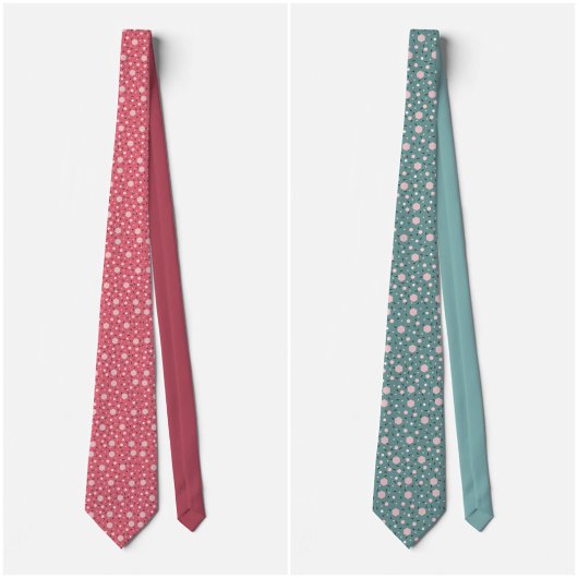 Mint Geo Hexagon & Charcoal Triangle Tie Stropdas