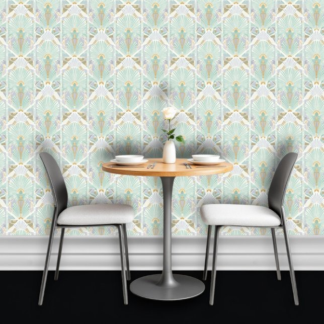 Mint Geometrie  Behang (Creator heeft geüpload)