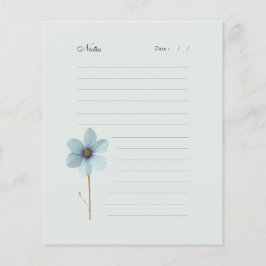 Mint geperst bloemengevoerd notitiepapier