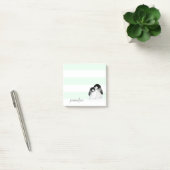 Mint gestreepte pinguïns Post-it® notes (Kantoor)
