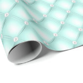 Mint getufte parels cadeaupapier (Rol Hoek)