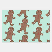 Mint Gingerbread Cookies Wrapping Paper (Voorkant 2)