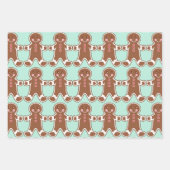 Mint Gingerbread Cookies Wrapping Paper (Voorkant)